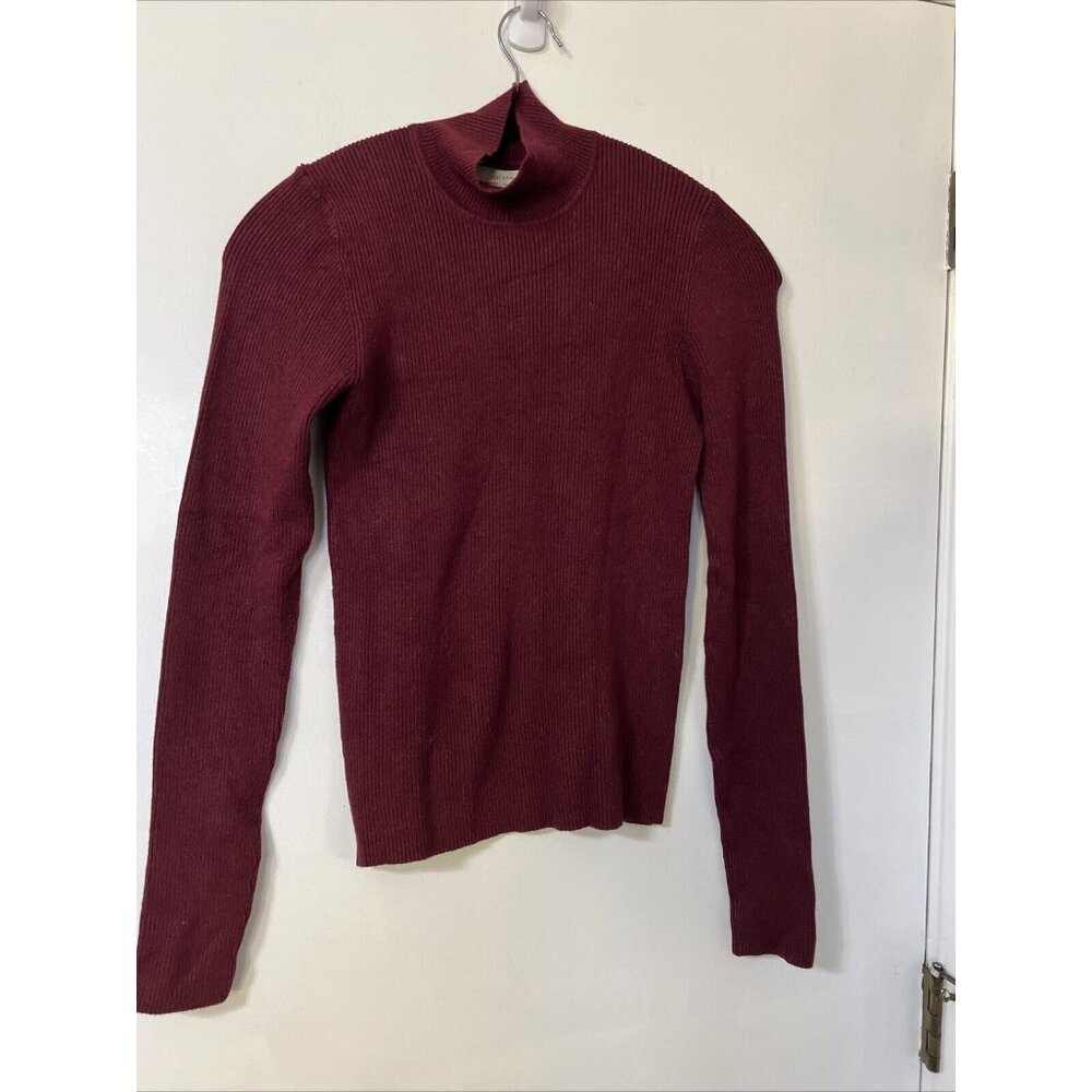Marine Layer Sweater Womens Large Burgundy Turtleneck  Knit‎ 140892